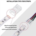 thumbnail image 4 of Conectores de Tira de Luz LED 40 Conectores Adaptadores de LED Impermeables Conectores de Tira de Luz LED Sin Soldadura 4 10 mm, 4 of 6