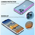 thumbnail image 4 of Dteck for iPhone 14 Pro Max Case, Shockproof Protective Clear Case, Military 10ft Drop Tested, Durable Aluminum Frame, Anti-Yellowing Crystal Case for iPhone 14 Pro Max 2022, Iridescent, 4 of 8