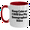 White/Red, variant on Cute Sonographer Gifts from Friends for Men and Women - 'Keep Calm Or I Will Use My Sonographer Voice' Two Tone Coffee Mug