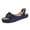 Blue, variant on Xfvqtps Slingback Flats for Women Open Toe Slip on Elastic Strap Side Cutout Leather Soft Sole Comfortable Breathable Casual Dressy Summer Sandals Blue