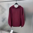 thumbnail image 3 of Sudadera con capucha de moda para hombre, hermosa sudadera de color sólido de otoño e invierno, sudadera de versión ancha para pareja de moda, 3 of 5