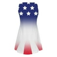 thumbnail image 4 of USSUMA Sleeveless Sundresses for Women 4th of July American Flag Midi Beach Party Dresses Knee Length Flowy A line Swing Sun Dresses Women's Summer Casual Round Neck Dress Wedding Guest, 4 of 4