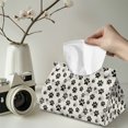 thumbnail image 2 of ZUXONGSY Dog Paw Tissue Box Covers Rectangular PU Long Tissue Box Cover with Snap Button Decorative Cube Tissue Holder for Bathroom Tissue Box Cover Case Gifts to Friends Family, 2 of 7