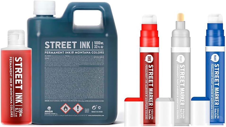 MTN Street Ink 1000ml – Permanente Alkohol-Tinte Zum Marker-Nachfüllen, Für Innen/außen, Schnell Trocknend