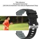thumbnail image 3 of Correa de reloj Correa deportiva Correa de reloj de repuesto para Garmin Forerunner 220/230/235/620/630/735xt, negro gris Inevent EL2639-04, 3 of 7
