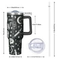 thumbnail image 3 of 1pc Halloween Goth 40oz Tumbler with Straw & Handle - Insulated Stainless Steel Cup | Holiday Gift for Man Women (Christmas, Valentine's, Birthday), 3 of 5