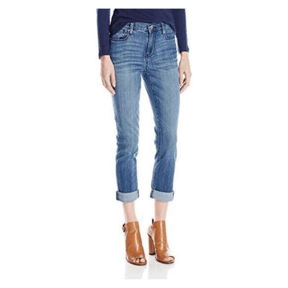 DKNY Jeans Women's Soho Skinny Rolled Crop Jean (6, Acid Blue)