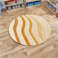 thumbnail image 3 of Tufted carpet 16x16, Round shape, Beige Mustard rugs, Handmade, Area rugs for living room, 3 of 6