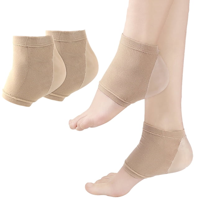 Heel Socks Protective Soft Breathable Open Toe Gel Heel Socks for Cracked Feet