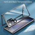 thumbnail image 3 of CaseCore Case for Samsung Galaxy S23 FE- Full Lens Protection 360 Metal Double-sided Glass Buckle Lock Magnetic Case (Black,S23 FE), 3 of 5