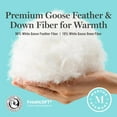 thumbnail image 3 of Martha Stewart Goose Feather Down Fiber Cotton Comforter Queen Size, Feather Duvet Insert Queen, Hotel Collection Hypoallergenic Comforter 58oz All Season Medium Warmth 90 x 90 Inch White, 3 of 9