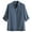 Blue, variant on Utoimkio Men's Linen Shirts Casual Lightweight 3/4 Sleeve Button Down Solid Dress Shirt Summer Beach Shirt Tops for Men