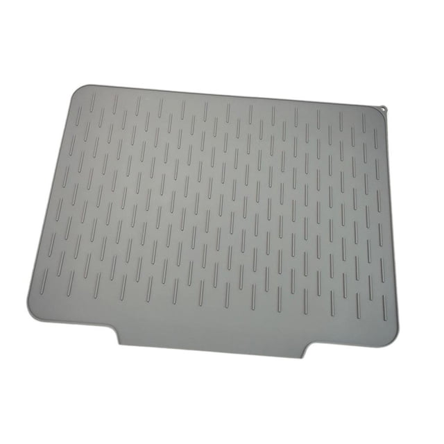 GROWTH TANK Dish Drying Mat 22.8x17.7 inch for Bow Plate Utensils Bar Counter Drying Pad Gray