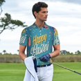 thumbnail image 3 of Yiaed Happy EasterPrint Men's Short Sleeve Polo Shirt,Golf Polo for Men Three-Button Golf Shirt Athletic Casual Collared T-Shirt- Medium, 3 of 7