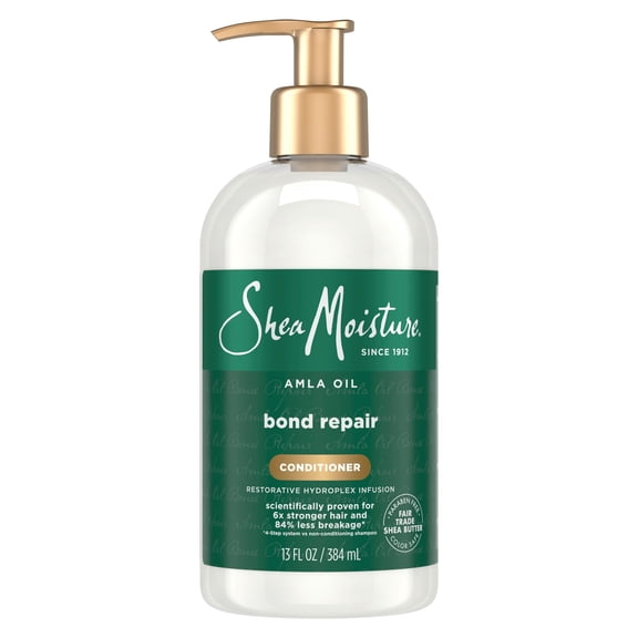 SheaMoisture Bond Repair Conditioner Strengthens And Repairs Hair Bonds With Hydroplex Technology And Amla Oil For Less Breakage Amla Oil With Restorative HydroPlex Infusion ,13fl oz