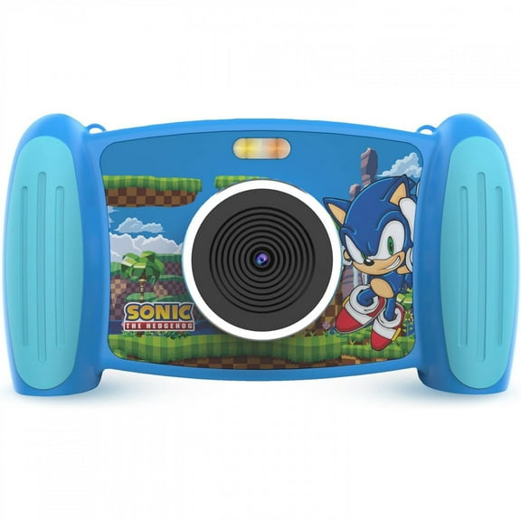 SEGA Sonic The Hedgehog Accutime Kids Interactive Digital Camera with MP3 Player and Built-In Speaker, 12 MP, 1080p Video and Games