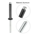 thumbnail image 4 of Unique Bargains Rivets pour Stores à Tête Ronde Plate en Aluminium 4mm x 25mm, Noir, Lot de 100, 4 of 5