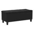 thumbnail image 4 of WDZS 43 Inches Storage Ottoman Bench, Upholstered Tufted End of Bed Storage Bench, Large Ottoman Foot Rest with Legs, Load up to 800 lb, for Living Room, Bedroom, Entryway, Black, 4 of 8