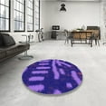 thumbnail image 4 of Ahgly Company Machine Washable Indoor Rectangle Transitional Aztech Purple Area Rugs, 5' x 7', 4 of 7