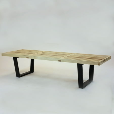 Nelson Style Bench Natural W Wood Legs 4ft Walmart Com