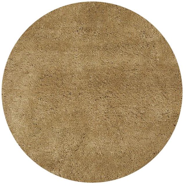 HomeRoots 352634 Tapis Rond en Polyester Doré de 6 Pi