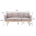 thumbnail image 7 of 65.35" Accent Sofa, Convertible Futon Sofa Bed with Metal Feet, Modern Upholstered Folding Sofa Bed, Recliner Couch Accent Sofa for Living Room Bedroom, Weight Capacity 600 LBS, Grey Teddy, 7 of 7