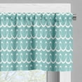 thumbnail image 5 of Ambesonne Turquoise Valance & Curtain, Sea Life Curved Lines, 55"x36", White and Pale Blue, 5 of 6