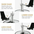 thumbnail image 5 of Ktaxon Classic Hydraulic Barber Chair, Portable Modern Beauty Spa Shampoo Hair Styling Haircut Equipment, Salon Station Furniture, Adjustable Height, 5 of 14