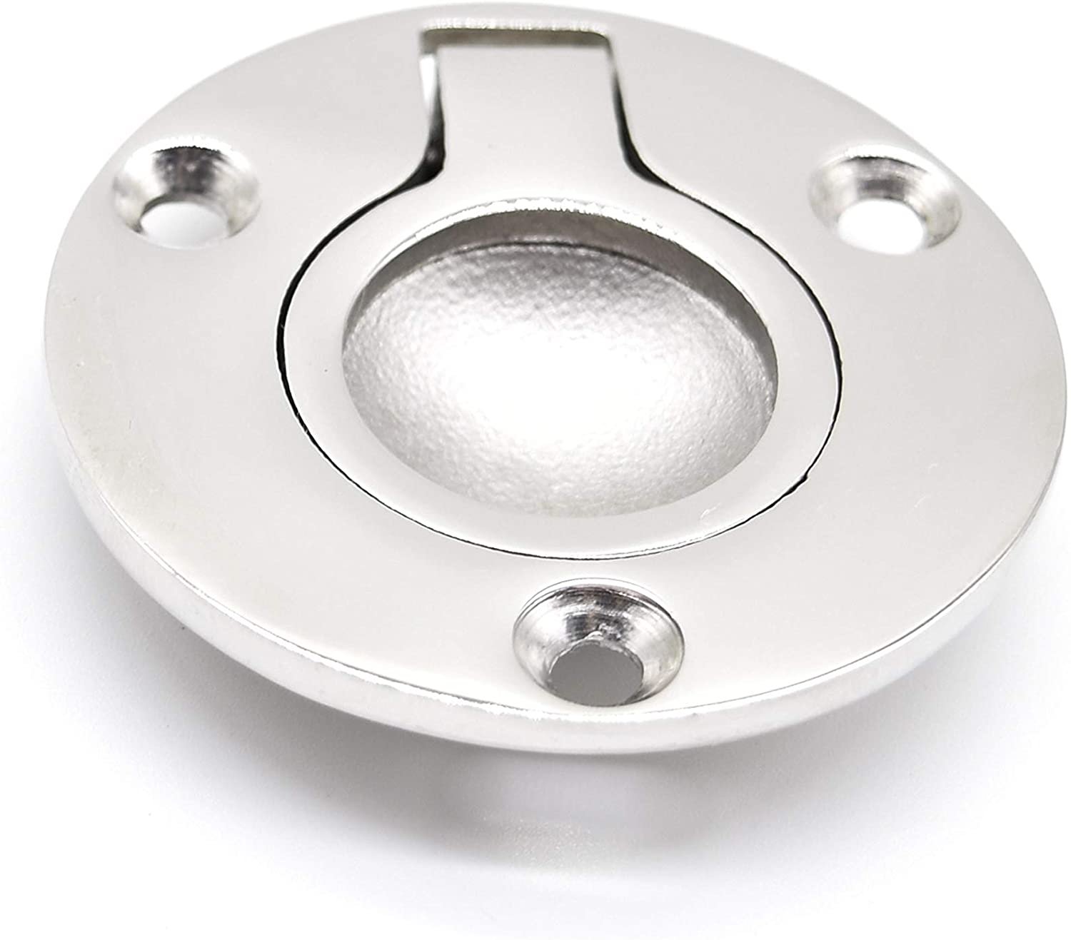 MARINE CITY 316 Stainless Steel Round Flush Boat Hatch Lift Ring/Deck