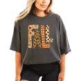 thumbnail image 4 of Fall Shirt for Women Leopard Floral Gingham Polka Dot Graphic Tee, Pepper Shirt, 2XL, 4 of 8