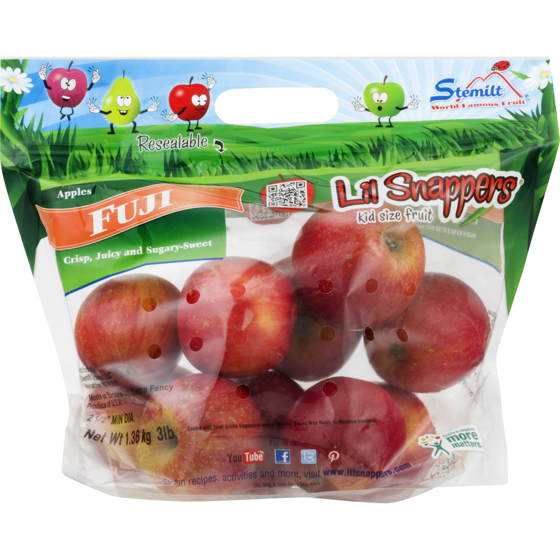 Stemilt Artisan Organics Fuji Organic Apples, 4 count