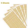 thumbnail image 3 of Uxcell 5 Hojas/2250pcs Calcomanías de Rhinestone Adhesivas, Gemas Acrílicas Autoadhesivas de 3mm para Arte de Uñas y Decoración, Amarillo Dorado, 3 of 6