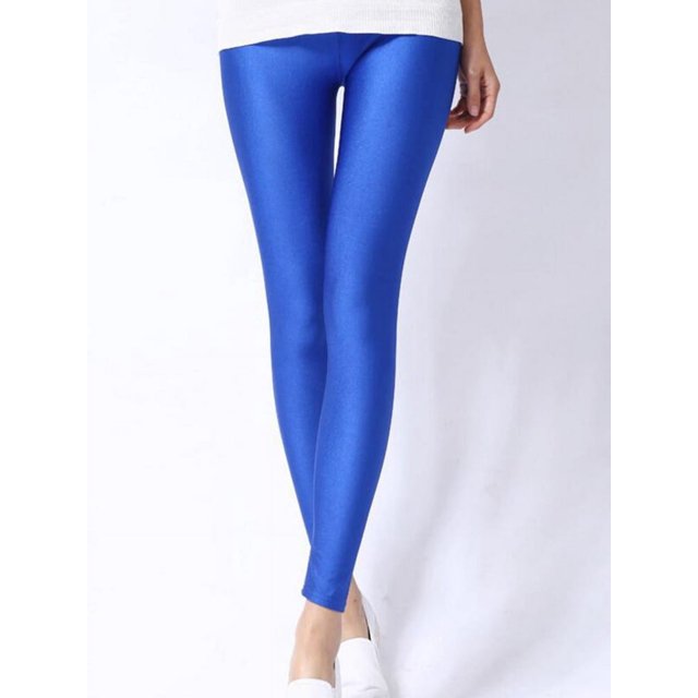 Shiny Pant Leggings Hot Selling Leggings Solid Color Fluorescent Spandex Elasticity