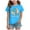 Sky Blue, variant on Linfrsh Girls Shirt Girl Birthday Gift Girl Shirt Kid Graphic Top T-Shirt Party Tee Outfit Short Sleeve Tops(Sky Blue,Size 5-6 T)