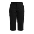 thumbnail image 6 of Qzwdhjm Cargo Capris for Women Elastic Waist Capri Pants Solid Rolled Hem Slim Fit Trouser Summer Outdoor Hiking Pants with Pocket, 6 of 8