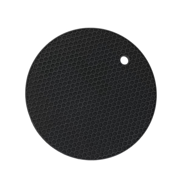 Ounissouiy Alfombrilla de silicona de calidad alimentaria resistente al calor hasta 230 ℃, fácil de limpiar y no deformable, sin desplazamiento Cocina y Comedor Negro-L