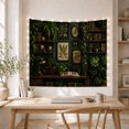 thumbnail image 5 of Vintage Botanical Fern Illustrations in Dark Academia Library, Moody Vintage for Book Lovers, Rustic Home Wall Art, Graduation Gift, Tapestry Wall Hanging for Study Room and Home Library, 5 of 7