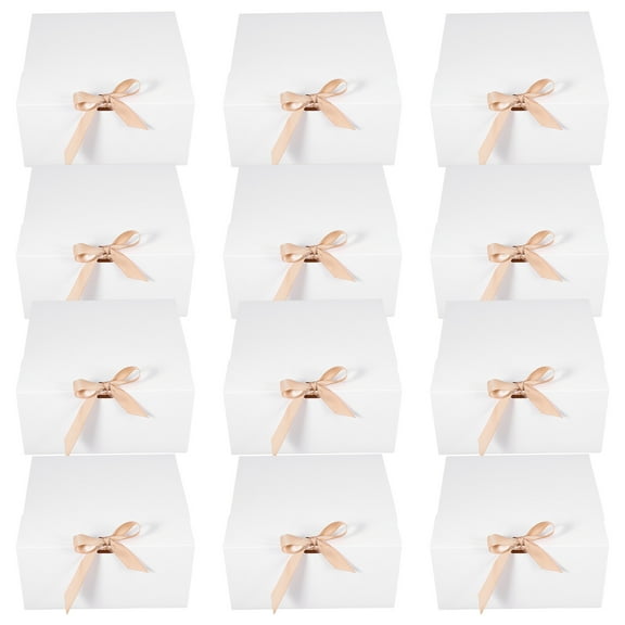 FRCOLOR 12pcs Gift Packaging Box Bridesmaid Proposal Box Gift Paper Box Clamshell Gift Box With Lid