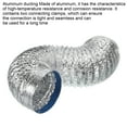 thumbnail image 4 of Uxcell Air Aluminum Ducting 6.5 Inch 3.28 Feet Non Insulated Aluminum Ducting with 2 Clamps for HVAC Ventilation, 4 of 4