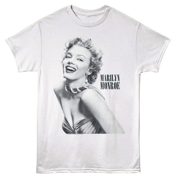 Marilyn Monroe - Smiling - American Classics - White Front Print Adult Short Sleeve T-Shirt