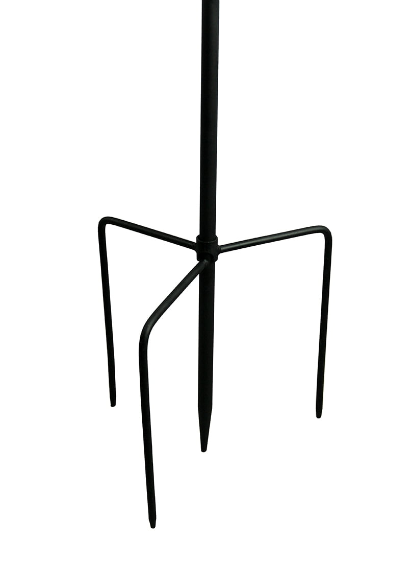 Compass Home Black Metal Ribbon Pink Butterfly Wind Spinner Garden Stake