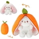thumbnail image 1 of 35cm Carrot Bunny Plush Toy, Hide and Seek Bunny, Muppet Bunny Toys, Carrot Reversible Rabbit Plushie Animal with Zipper, Rabbit Plush Toys for Girls, 1 of 5