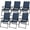Blue, variant on JMGJOY 2-Pack Folding Patio Chairs, High-Back Sling Outdoor Chairs with Armrests, Portable Foldable for Garden Backyard Pool, Gray