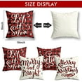 thumbnail image 2 of Christmas Decorations Christmas Pillow Covers 16x16 Inches Set of 4 Farmhouse Buffalo Plaid Black and Red Throw Pillow Case Winter Holiday Christmas Decor Home Sofa Couch Cushion Indoor Decorations, 2 of 6