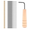 thumbnail image 1 of 20 Pcs Clous de Réglage et 20 Pcs Rivets, avec Clé de Réglage en Forme de L, pour Petite Harpe de Lyre Instrument à Cordes Musical, 1 of 10