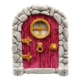thumbnail image 2 of Miniature Fairy Door for Trees Outdoor, Enchanted Fairy Garden Decor, Small Magic Tree Trunk Door, 3.93'' Lawn Ornament, Tiny House Gift for Kids,Fairy Tale Garden Accessories,Mini Door Sculpture, 2 of 4