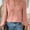 Pink, variant on Women's V-Neck Long Sleeve Swiss Dot Chiffon Blouse with Lace Embroidery