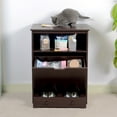 thumbnail image 5 of Dog Food Storage Container, 2 in 1 Pet Food Storage Bins and Feeding Station, Wood Pet Food Cabinets with Feeding Bowls, 5 of 9