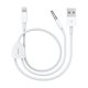 thumbnail image 1 of [Versión mejorada] Cable de carga de audio 2 en 1, compatible con iPhone/iPad, carga y reproducción de música simultáneamente compatible con estéreo de coche/altavoz/auriculares, con conector de audio de 3,5 mm, 3,94 pies Ormromra CZDZ-ZC28, 1 of 6