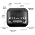 NELSONIC Digital AM/FM Alarm Clock Radio, Black with Red LED Display